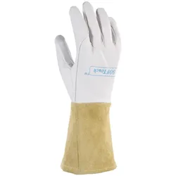 WELDAS Schweißerhandschuhe Größe XXL (10,5) natur/orange ( 4702005019 )