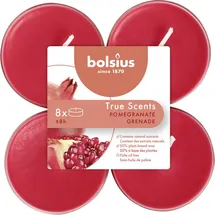 Bolsius Duftteelichter Maxi Granatapfel Höhe 1,17 cm Ø 4,5 cm 6 St. rot