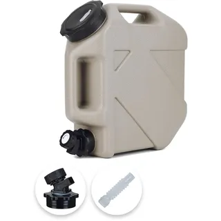 PKKP Wasserkanister mit Hahn, 10L Camping Wassertank BPA-frei, Tragbarer Wasserbehälter, Auslaufsicher, Large Trinkwasser Kanister für Outdoor, Camping, Wandern, Notfallvorsorge