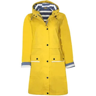 QMBasic Damen REGENMANTEL Regenparka Friesennerz gelb Gr. 34-48 WASSERDICHT (36) - 36