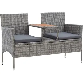 vidaXL 2-Sitzer-Gartenbank 143 x 0 x 0 cm Grau