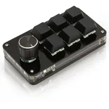 Zunate Mechanische -Tastatur mit 6 Tasten, Programmierbare USB-PC-Tastatur mit 1 Knopf, Einhändige Mechanische Makro-Tastatur mit RGB-Hintergrundbeleuchtung für Büro, Spiele,