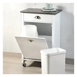 KESPER Küchenwagen mit Mülleimer Weiß/Grau