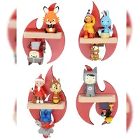BOARTI Kinderregal Flammen Feuerwehr hängend für Tonie Figuren platzsparendes Regal Maße: H. 31 x B. 21 x T. 5 cm Wandregal für Figuren Aufbewahrung mit Magneteinsätzen Aufbewahrungsregal Holz