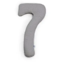THERALINE Bezug für my7 Seitenschläferkissen Jersey Punkte grau