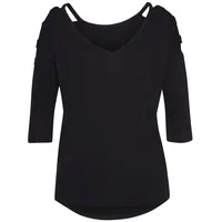LASCANA 3/4-Arm-Shirt Damen schwarz Gr.44/46
