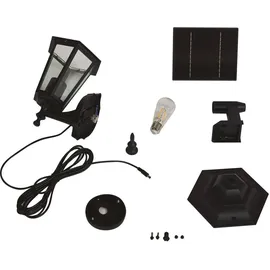 LINDBY Solarleuchte Aluminium 21,7 cm x 17 cm x 36,5 cm 1-flammig schwarz