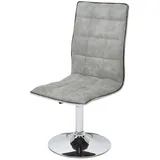 Mendler 2er-Set Esszimmerstuhl HWC-C41, Stuhl Küchenstuhl, höhenverstellbar drehbar, Stoff/Textil FSC® ~ vintage betongrau