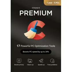 CCleaner Premium | 5 Geräte - 1 Jahr | Windows/Mac/Android