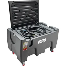 Wiltec mobile Tankanlage 150 l mit 12 V Pumpe, Kraftstoffbehälter Diesel Benzin