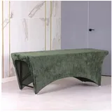 STM Company Massageliege Verlängerter Liegenbezug für Massagebett, Bezug, Spannbetttuch (für alle gängigen Kosmetikliegen, Massageliegen, Couches, aus Velour, ohne Matratze), 180x60 cm/ 190x70 cm grün 180x60 cm