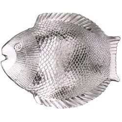 12 x Marine Fisch Servierplatte 26x21cm * transparent