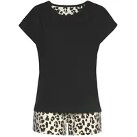 VIVANCE DREAMS Damen Shorty schwarz mit Animal-Print Gr.52/54