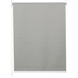 Rollo MCW-D52, Fensterrollo Seitenzugrollo Jalousie, Sonnenschutz Verdunkelung blickdicht 120x160cm ~ grau