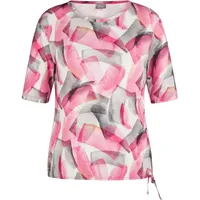 Rabe T-Shirt mit Alloverprint, Pink-Grau 44