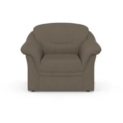 Sessel DOMO COLLECTION "Montana komfortabel und zeitlos, bequeme Armlehnen", grau (stone), B:98cm H:84cm T:82cm, 100% Polyester, Sessel, Polstersessel