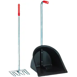 KERBL Mistboy schwarz Höhe 75 cm, Mistkratzer für die Reinigung von Pferdeboxen