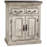 Massivmoebel24 Sideboard 70 x 85 x 40 cm Weiß