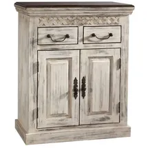 Massivmoebel24 Sideboard 70 x 85 x 40 cm Weiß