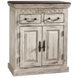 Massivmoebel24 Sideboard 70 x 85 x 40 cm Weiß