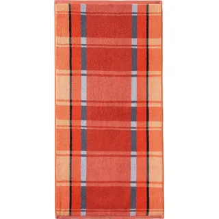 Erwin Müller Handtuch Handtuch "Ludwigsburg" 4er-Pack, Jacquard, Walk-Frottier Uni orange