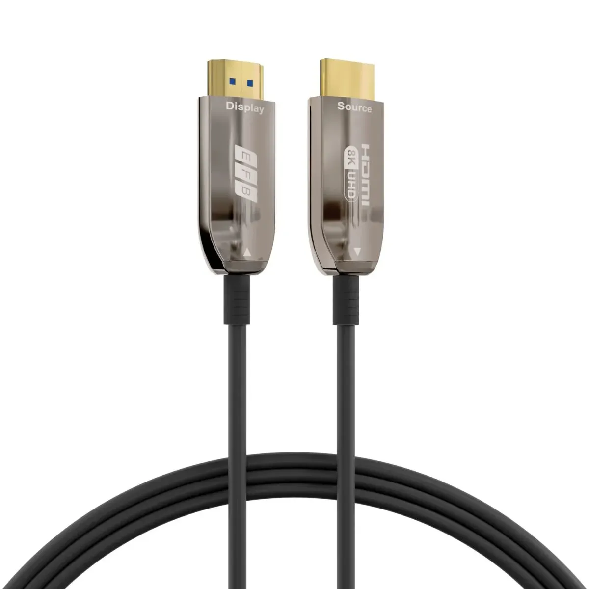 EFB Elektronik HDMI-21-00007 HDMI-Kabel 20 m HDMI Typ A (Standard) Schwarz, Edelstahl