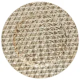 Atmosphera Créateur d'intérieur Unterteller mit geometrischem Muster, goldfarben, Ø 33 cm,