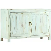 vidaXL Sideboard Hellblau 110x35x70 cm Massivholz Mango