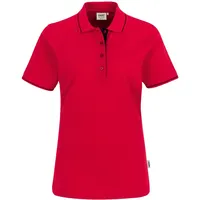 Hakro Damen Poloshirt Casual rot/schwarz, XS