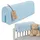 Totsy Baby Bettkantenschutz für Kinderbetten Minky 70 cm - Schutz für Bettrahmen Baby Bett rausfallschutz für boxspringbett bettgitter mit Minky Bezug Kantenschutz Kinder Babybett Oeko-Tex Blau