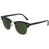 Clubmaster RB3016 W0365 51-21 polished black on gold/green