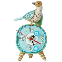 Allen Design -Tischuhr Perched Bird Quarz 21cm- P1384