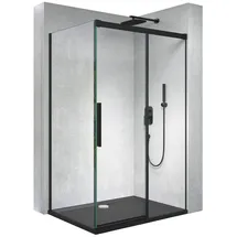 doporro Eckdusche Duschkabine Schiebetür Duschabtrennung ESG mit NANO Rav12, BxT: 120x90 cm 120 cm x 195 cm x 90 cm