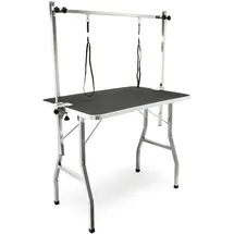Wiltec Schertisch Trimmtisch Grau/Schwarz 91x61x76 cm