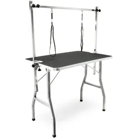 Wiltec Schertisch Trimmtisch Grau/Schwarz 91x61x76 cm