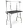Wiltec Schertisch Trimmtisch Grau/Schwarz 91x61x76 cm