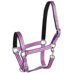 PFIFF 101517-181-Full Kunststoffhalfter unterlegt Größe WB/Full pink/weiß/lila