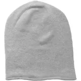Mississhop 381 Feinstrick Kaschmir-Gemisch Beanie Mütze Slouch/XXL Schal/Handschuhe Grau Einheitsgroesse Muetze