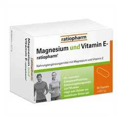 Magnesium und Vitamin E ratiopharm 60 St