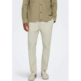 Only & Sons ONSLINUS CROP Stoffhose Beige M
