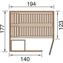 Weka Varberg inkl. 7,5 kW Ofen + ext. Steuerung