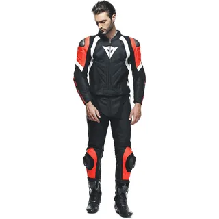 Dainese Avro 4 2-tlg. matt-schwarz/neon-rot/weiß 54