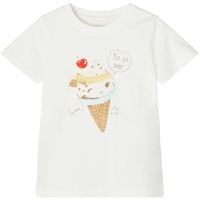 name it - T-Shirt NMFFLORENCE ICE in white alyssum, Gr.104