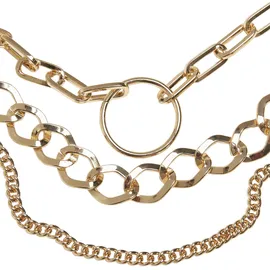 URBAN CLASSICS Ring Layering Necklace Goldfarben / Gold