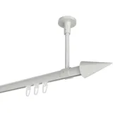 Interdeco GARDINENSTANGE INNENLAUF Sonette Savio 100 cm, 1-läufig, 20 mm Ø Weiß
