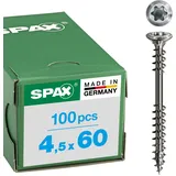 SPAX Fassadenschraube Linsensenkkopf 4,5 x 60 mm 100 Stück
