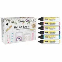 Kreul Candle Pen 6 St. 6 x 29 ml Gold/Grün/Rot/Schwarz/Silber/Weiß