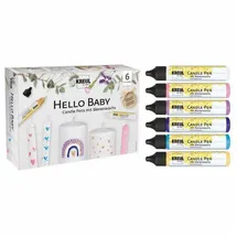 Kreul Candle Pen 6 St. 6 x 29 ml Gold/Grün/Rot/Schwarz/Silber/Weiß