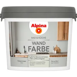 Alpina Bad- und Küchenfarbe Felsenmeer grau matt 2,5 l