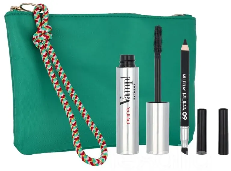 Pupa Vamp! Extreme Makeup Set Mascara #010 Vamp! 12ml / Multiplay Pen #09 Deep Black 0,8gr/Bag 12,8 ml